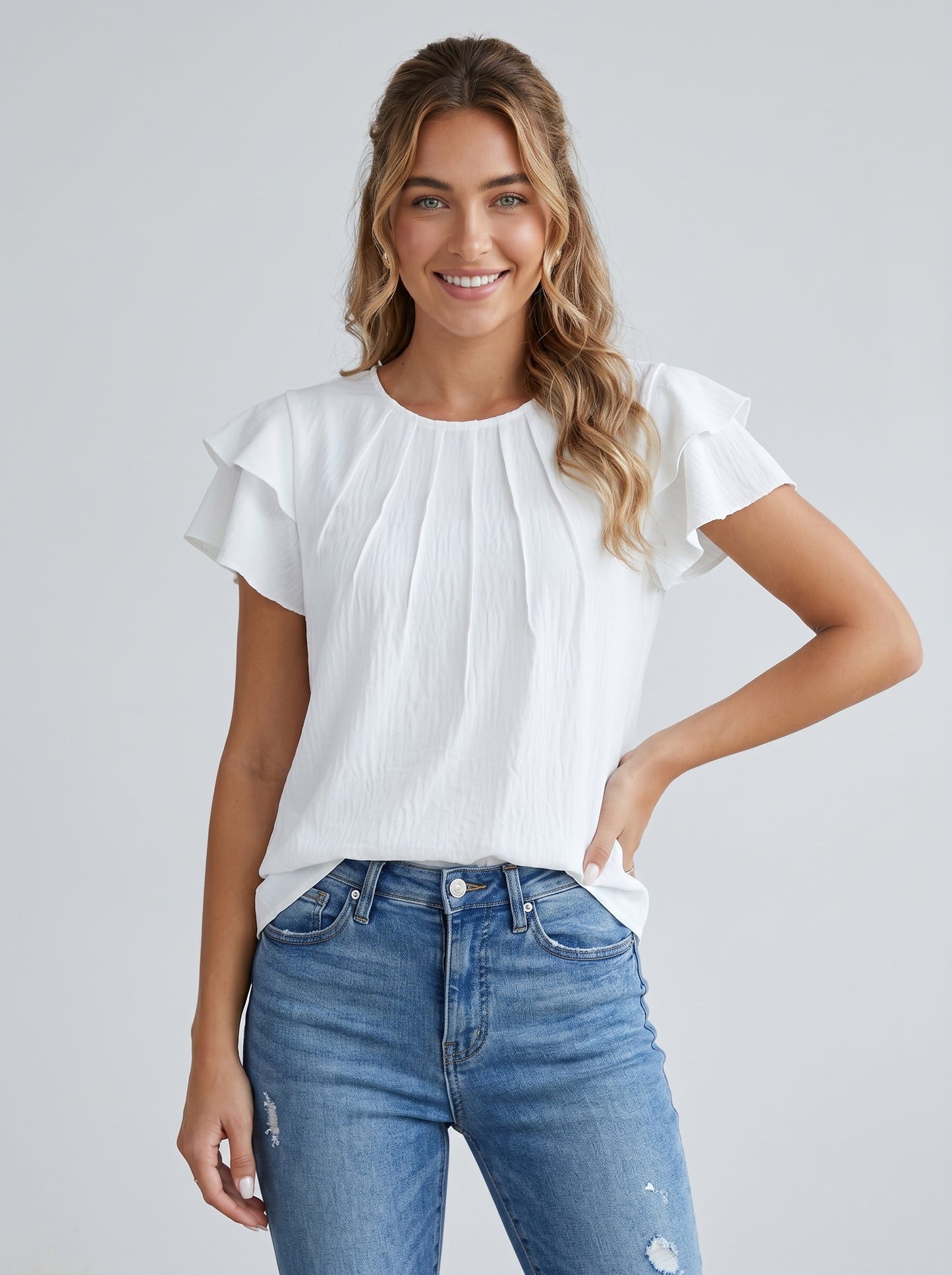The Flutter Sleeve Blouse