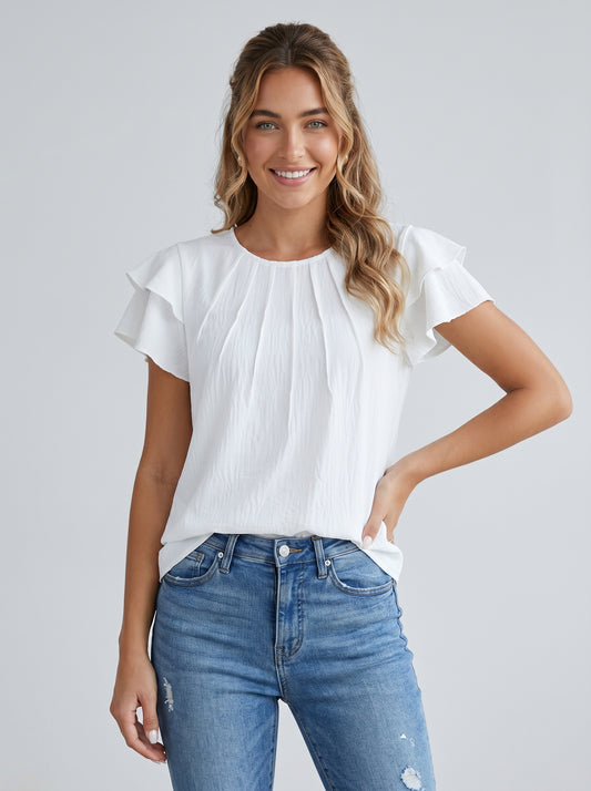 The Flutter Sleeve Blouse